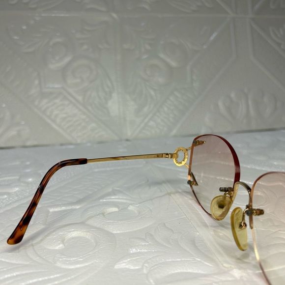 Christian Dior VINTAGE Gold Frame Reading Glasses Rose Gold Mirror - Picture 15 of 15